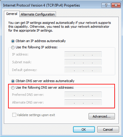 نحوه تنظیم DNS در ویندوز 4 dns4